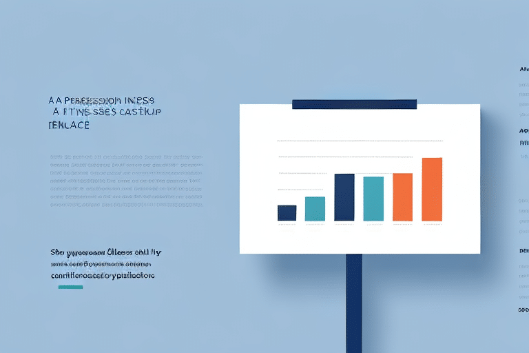 A presentation slide with a graph showing an increase in sales revenue