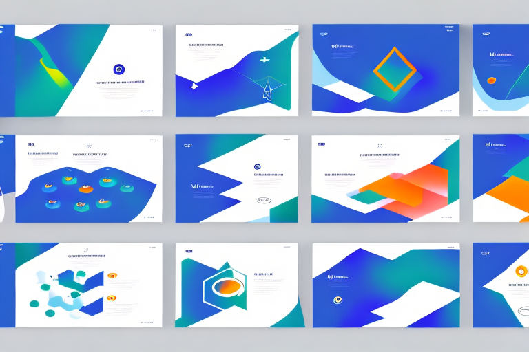 A powerpoint presentation with colorful slides and animations