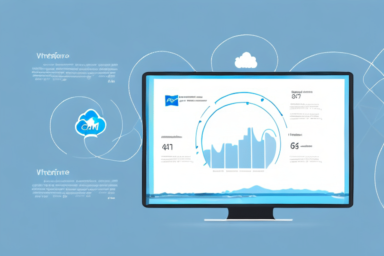 A computer screen showing a powerpoint slide with salesforce data integrated into it
