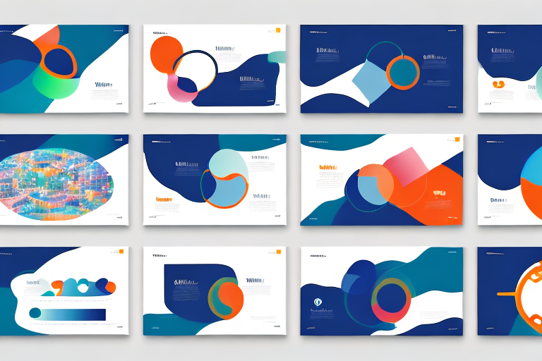 A powerpoint slide with a variety of colors and shapes