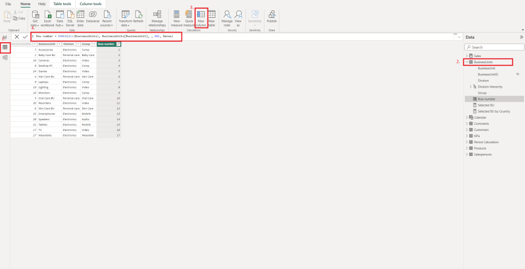 Power BI How to Insert Row Numbers in Table Visual Zebra BI