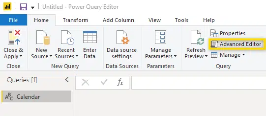 advanced editor power bi