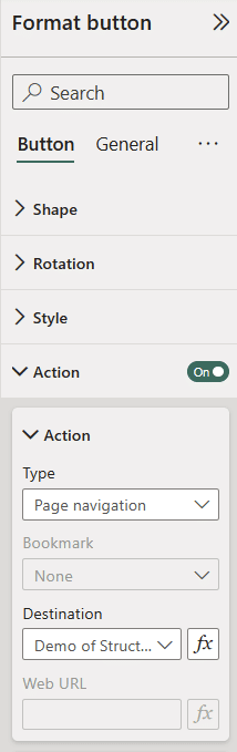 Page navigation button
